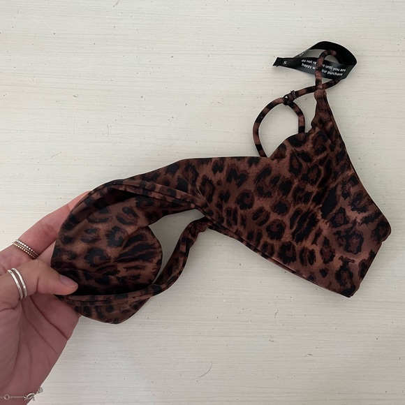 NWT Ark Swim Leopard One Shoulder bikini top (high waisted bottoms available) - Picture 6 of 10